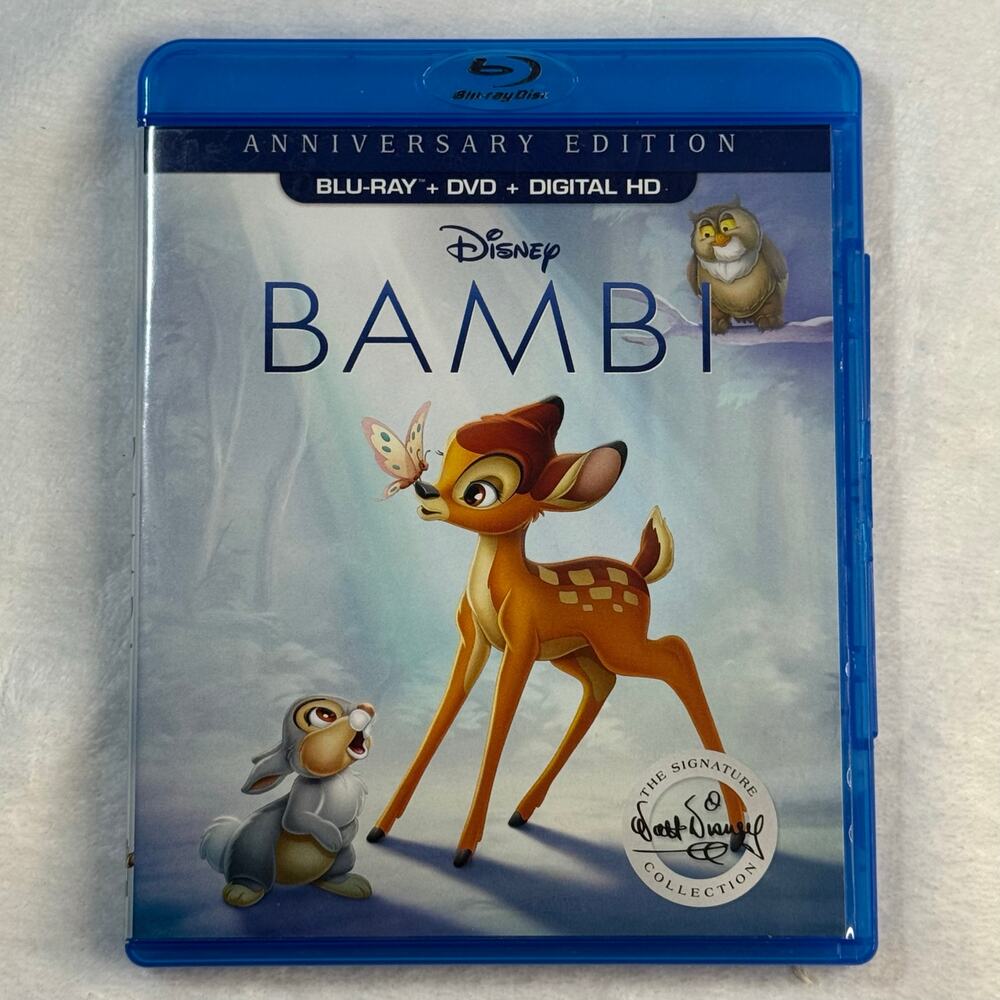 Disney Bambi Anniversary Edition Blu-ray DVD Digital HD Signature‎ Collection